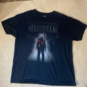 Halloween Two Black T- Shirt Men Size XL Crew Neck Short Sleeve